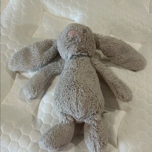 Adorable Gray Plush Bunny Toy